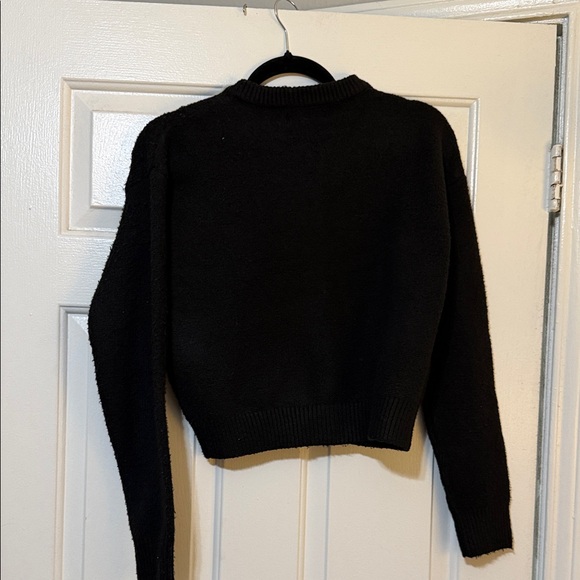 Black Cardigan with Teddy Bear Patch - Picture 6 of 6